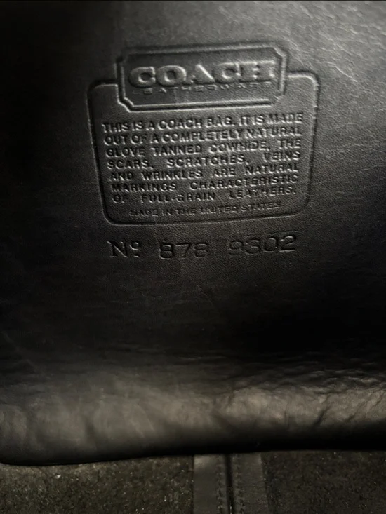 VTG Coach Black Leather Satchel with Gold-Tone Hardware - Picture 9 of 12